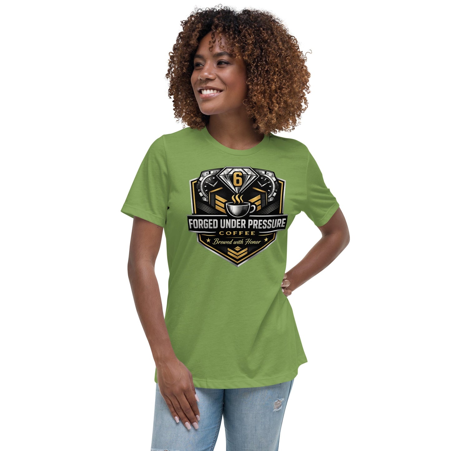 Women's Relaxed T-Shirt - Forged Under Pressure Coffee