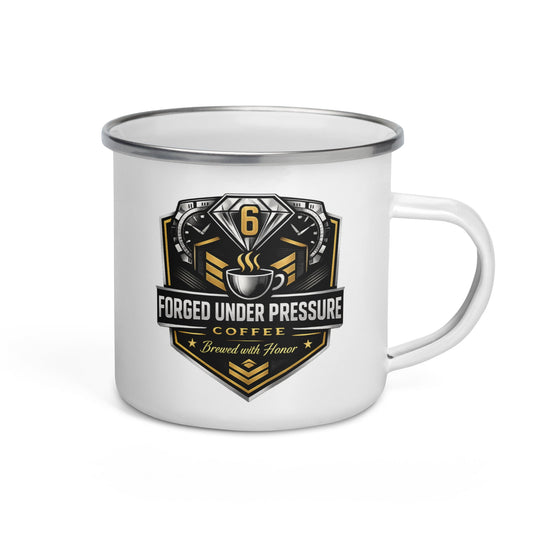 Enamel Mug - Forged Under Pressure Coffee