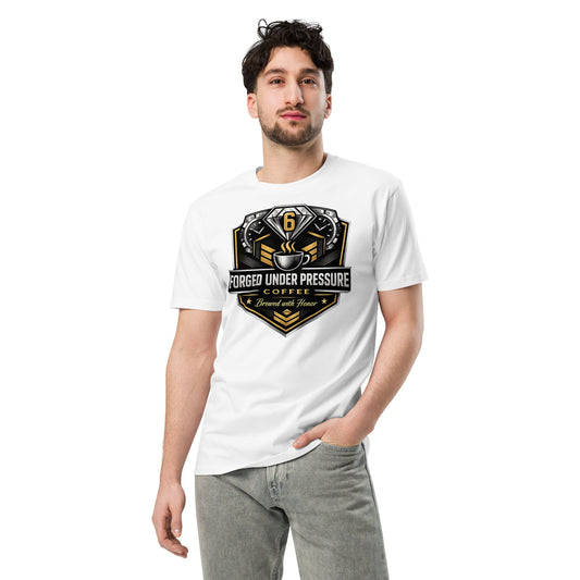 Unisex Premium T-Shirt - Forged Under Pressure Coffee