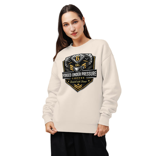 Unisex Relax Crew Neck Sweatshirt - Forged Under Pressure Coffee