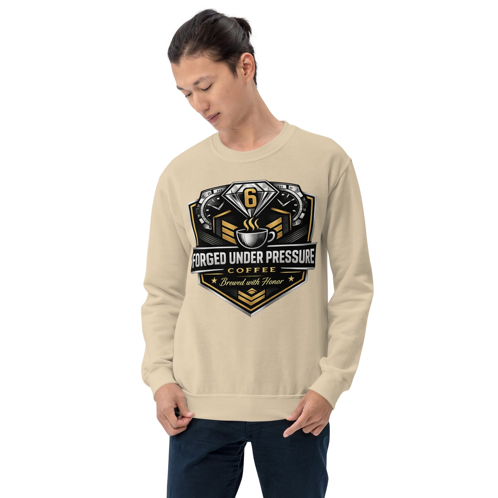 Unisex Sweatshirt - Forged Under Pressure Coffee