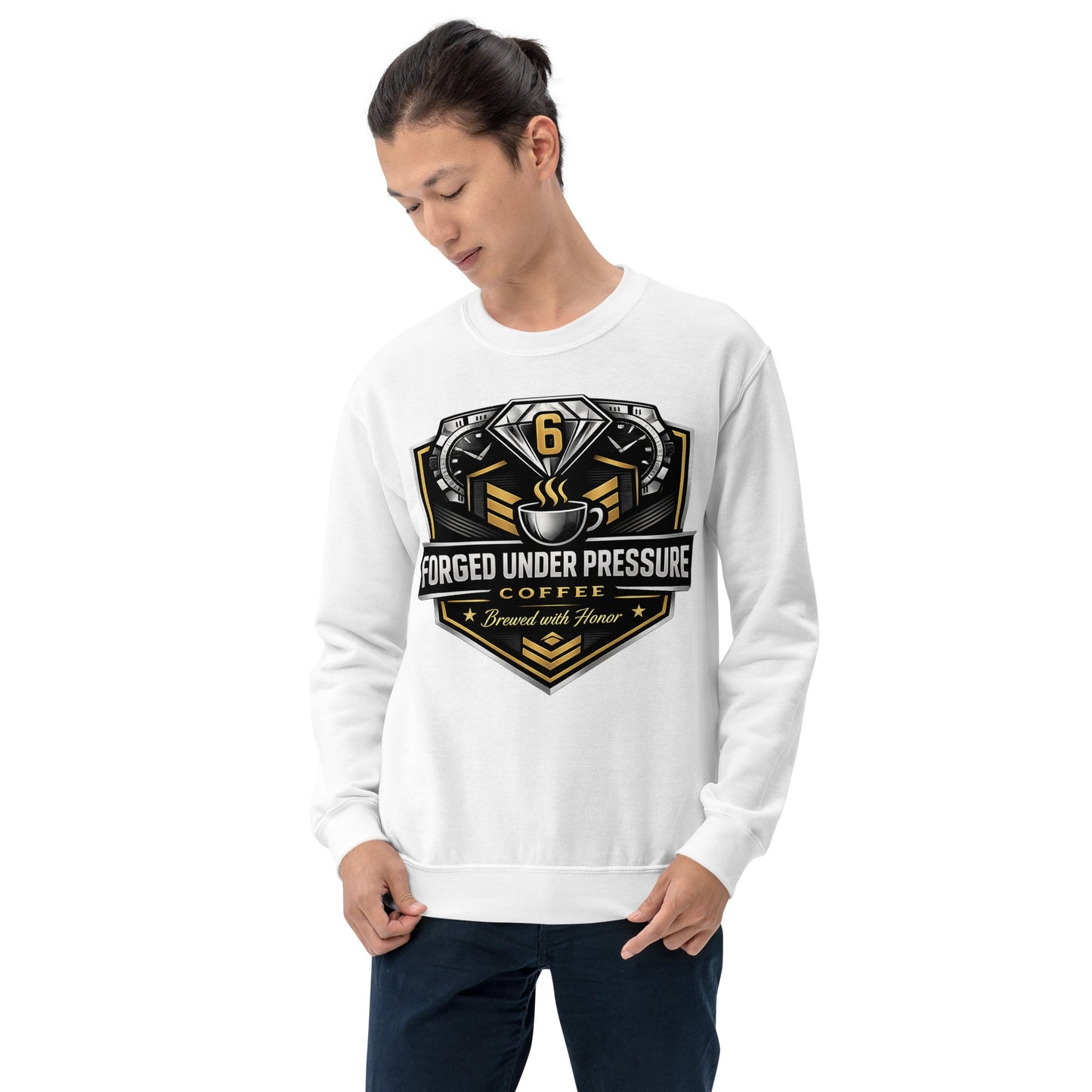 Unisex Sweatshirt - Forged Under Pressure Coffee