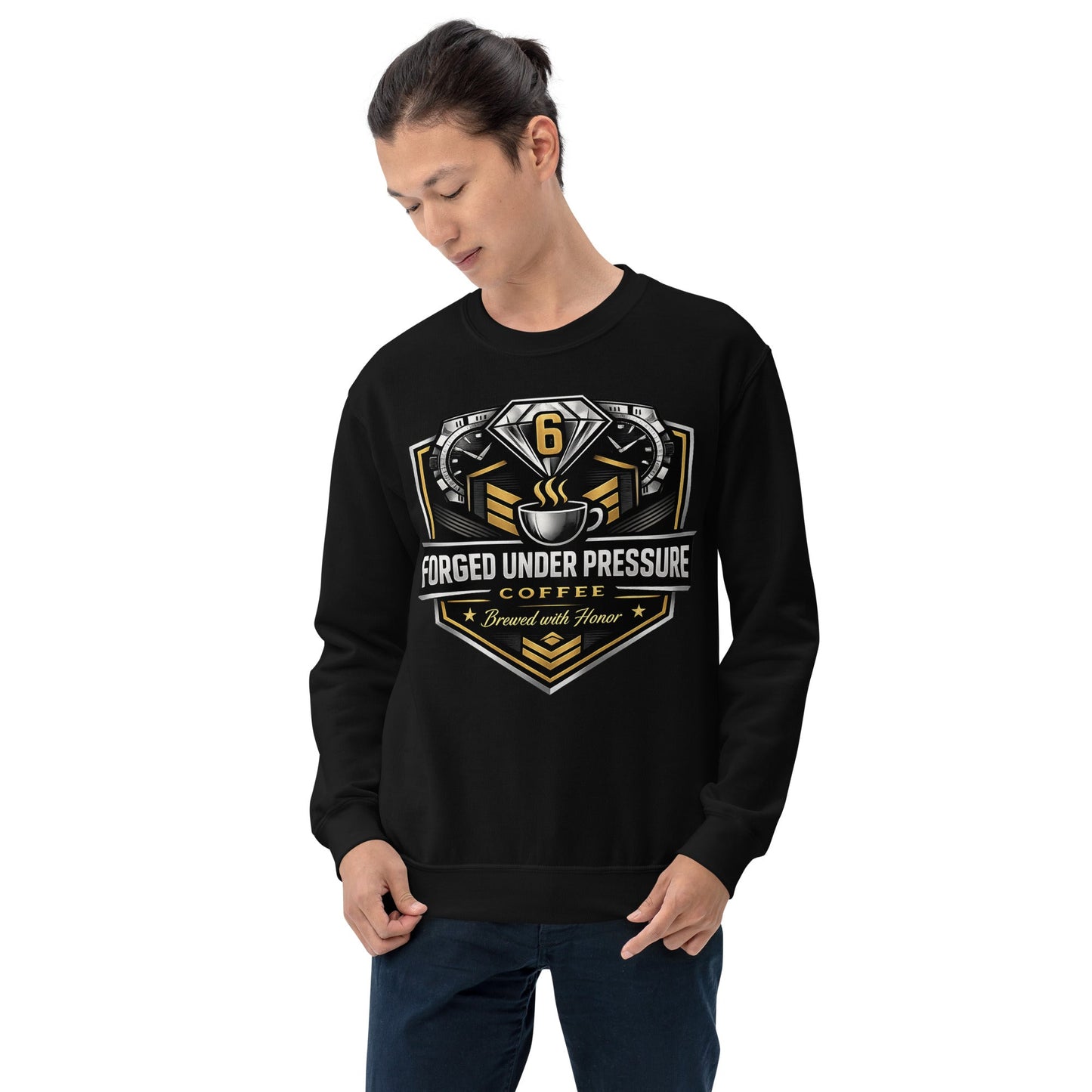Unisex Sweatshirt - Forged Under Pressure Coffee