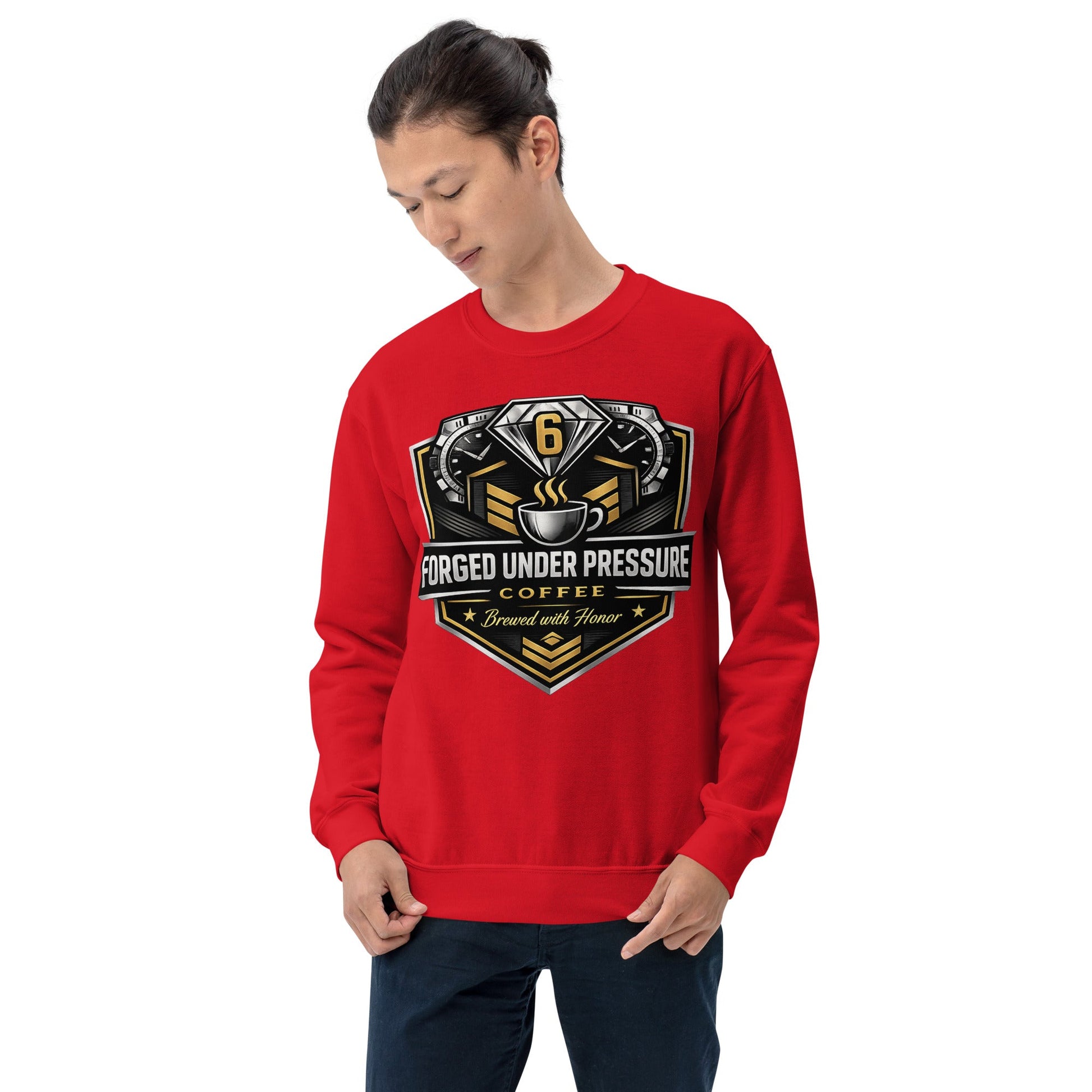 Unisex Sweatshirt - Forged Under Pressure Coffee