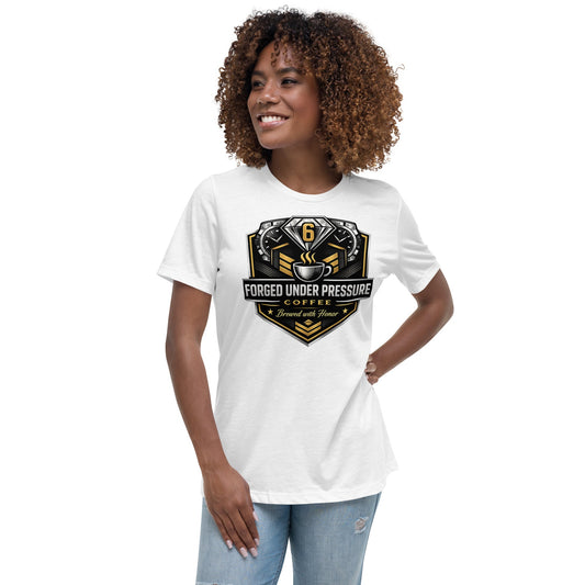 Women's Relaxed T-Shirt - Forged Under Pressure Coffee
